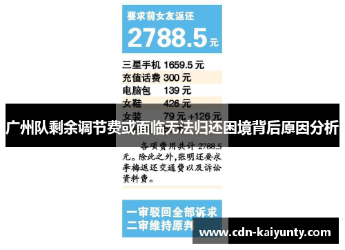 广州队剩余调节费或面临无法归还困境背后原因分析