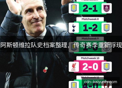 阿斯顿维拉队史档案整理，传奇赛季重新浮现